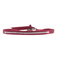 bracelet tissu rouge cristaux swarovski a31584