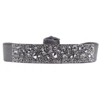 bracelet tissu gris cristaux swarovski a38129
