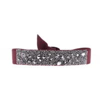 bracelet tissu rouge cristaux swarovski a36479