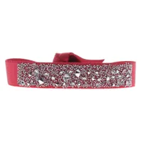 bracelet tissu rouge cristaux swarovski a38333