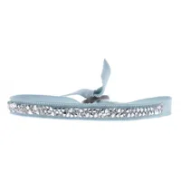 bracelet tissu bleu cristaux swarovski a24953