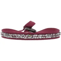 bracelet tissu rouge cristaux swarovski a24934