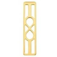 pendentif  infini laiton finition or rectangle 60 mm