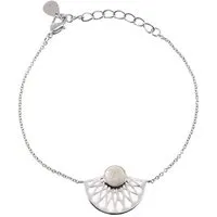 bracelet kosma mia bts05725-smoi - métal argenté & pierre de lune femme