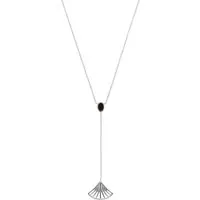collier et pendentif kosma arielle bns08197-argent - métal argenté & onyx noir femme