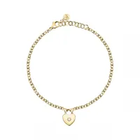bracelet femme acier doré coeur morellato bijoux