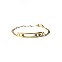 bracelet femme na6 en acier doré - didyma