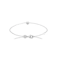 bracelet femme argent rhodié blanc serti clos classique - vwz63uzv