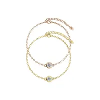bracelet birth stone myc-paris - multicolore et cristal db0005_g_04+db0005_rg_04