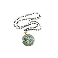 agathe création jca1023-01 collier jade dragon - pierre de jade naturelle (catégorie a) - porte bonheur - fait main