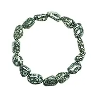 naturosphère - bijoux naturels c13 - bracelet en porphyre impérial vert - perles pierres roulées