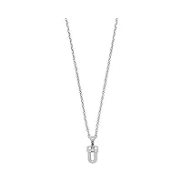 emporio armani collier pour hommes fashion, l : 525mm, w : 13mm collier en acier inoxydable argenté, egs2864040