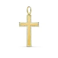 inmaculada romero ir croix pendentif gold 18k unisexe 35 mm. plana forcs de bord sculpté lisse