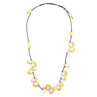 panconesi collier caone à détails de perles - jaune