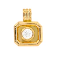 pendentif diamant 0.62 carat en or jaune